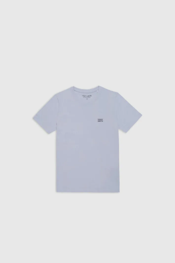 Teddy Smith T-shirt col rond manches courtes THE TEE 1 MC JR BLEU CLAIR BLEUCLAIR Best Sale