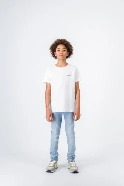 Teddy Smith T-shirt col rond manches courtes T-NARK MC JR BLANC Hot
