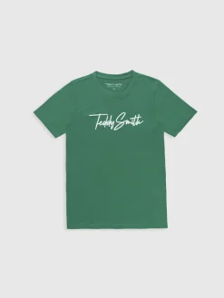 Teddy Smith T-shirt col rond manches courtes T-EVAN MC JR ELECTRIC GREEN ELECTRICGREEN Outlet
