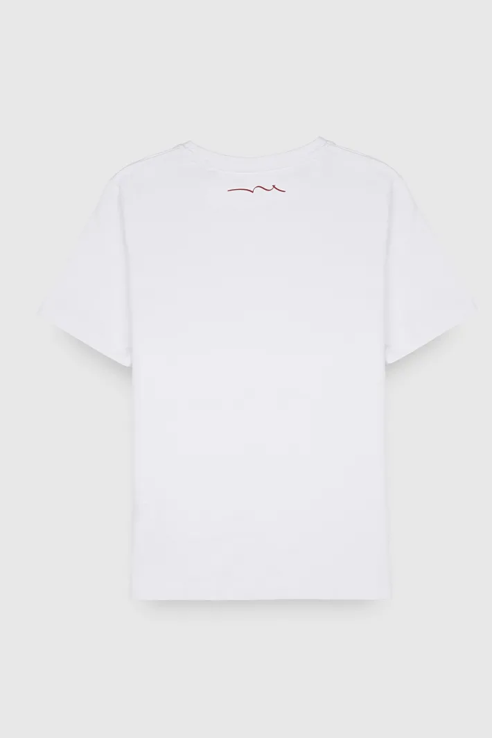 Teddy Smith T-shirt col rond manches courtes THE TEE 1 MC JR BLANC New