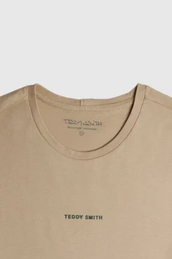 Teddy Smith T-shirt col rond manches courtes T-SOY 2 MC BEIGE New