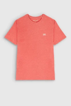 Teddy Smith T-shirt col rond manches courtes THE TEE 1 MC ROUGE CORAIL CHINE ROUGECORAILCHINE Discount