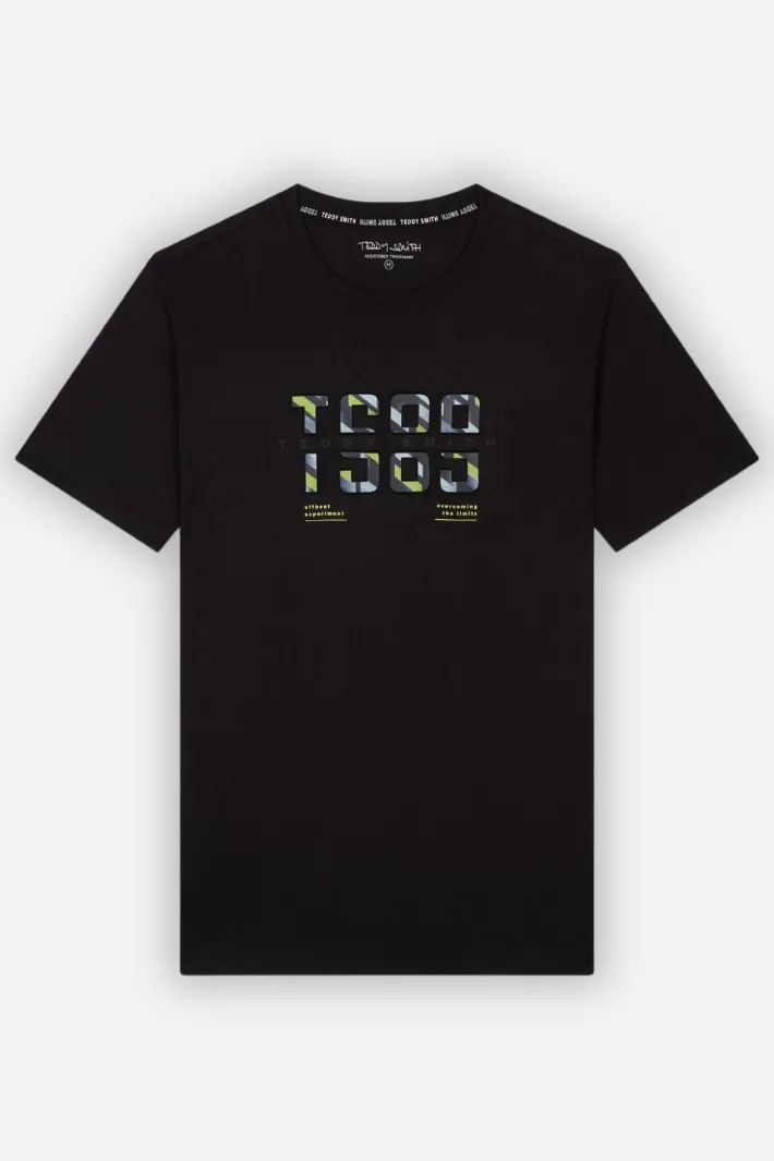 Teddy Smith T-shirt col rond manches courtes T-ALDER MC CHARBON New
