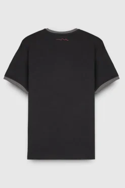 Teddy Smith T-shirt col rond manches courtes THE TEE 2 R NOIR/SILVER Shop