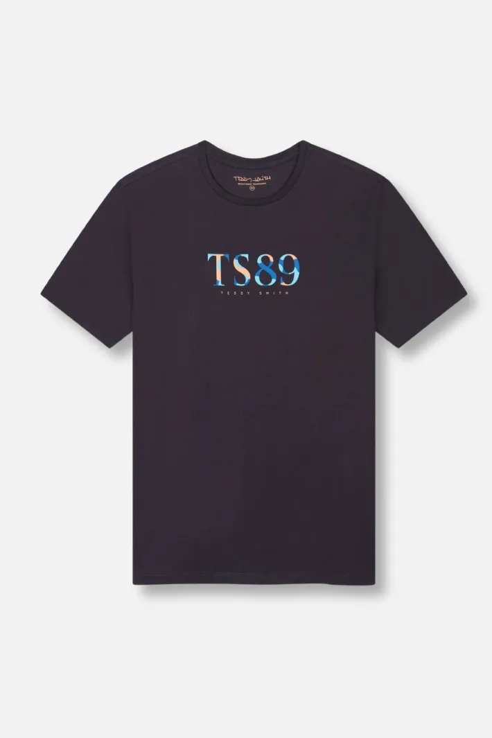 Teddy Smith T-shirt col rond manches courtes T-ALYX MC UNION NAVY Best Sale