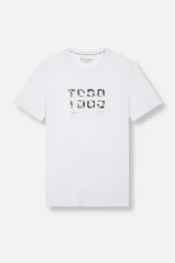 Teddy Smith T-shirt col rond manches courtes T-ALDER MC  BLANC Flash Sale