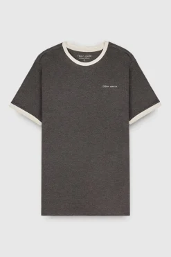 Teddy Smith T-shirt col rond manches courtes THE TEE 2 R ANTHRACITE CHINE/MIDDLE W ANTHRACITECHINE/MIDDLEW Flash Sale