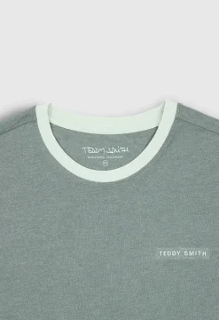 Teddy Smith T-shirt col rond manches courtes THE TEE 2 R VINTAGE KAKI CHINE VINTAGEKAKICHINE Cheap
