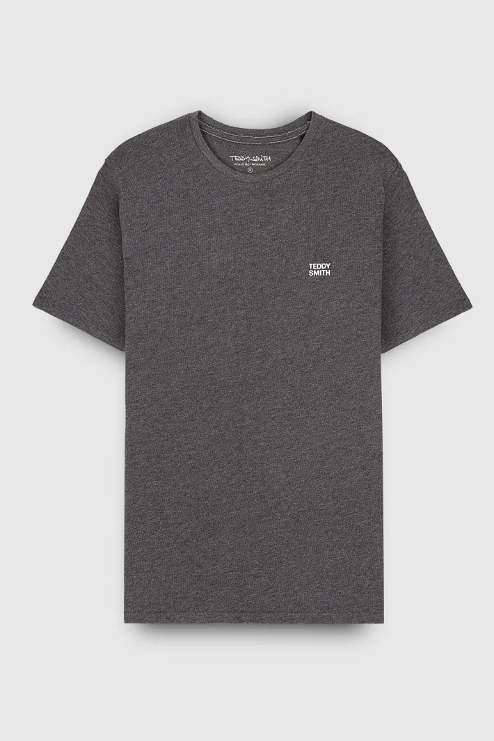 Teddy Smith T-shirt col rond manches courtes THE TEE 1 MELANGE BLACK/BLANC MELANGEBLACK/BLANC Online