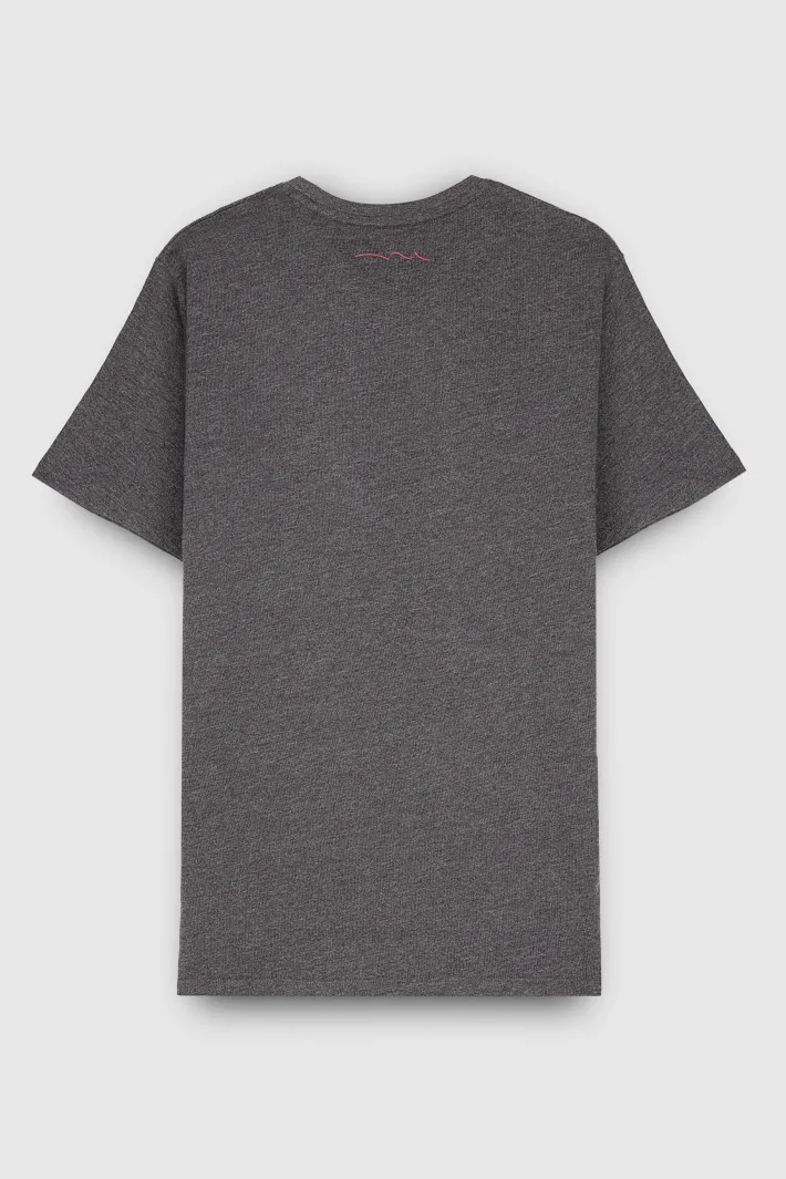 Teddy Smith T-shirt col rond manches courtes THE TEE 1 MELANGE BLACK/BLANC MELANGEBLACK/BLANC Online