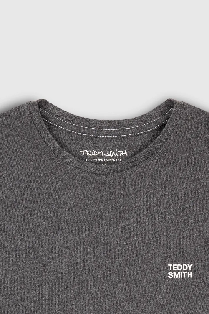 Teddy Smith T-shirt col rond manches courtes THE TEE 1 MELANGE BLACK/BLANC MELANGEBLACK/BLANC Online