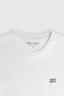 Teddy Smith T-shirt col rond manches courtes THE TEE 1 BLANC Best