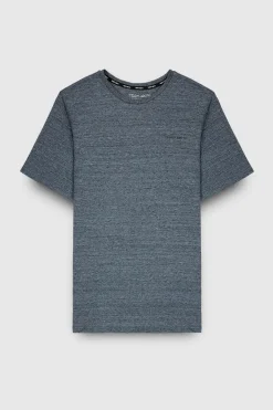 Teddy Smith T-shirt col rond manches courtes T-NARK CHINE MC TOTAL NAVY CHINE/BLAN Outlet