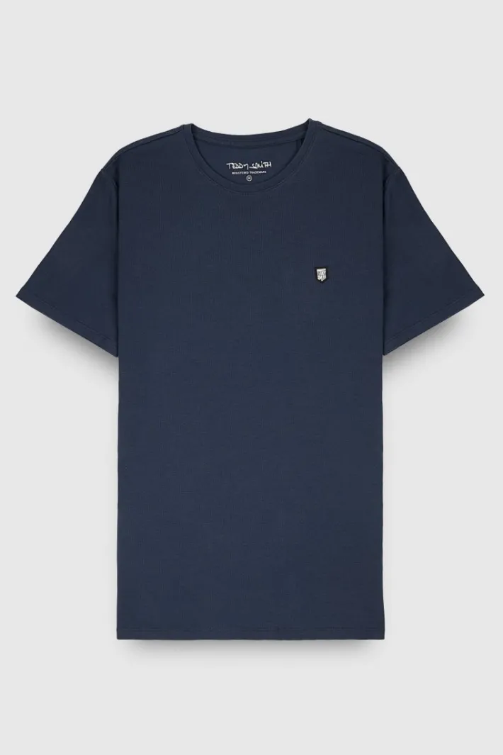 Teddy Smith T-shirt col rond manches courtes T-TAHO MC TOTAL NAVY TOTALNAVY Store
