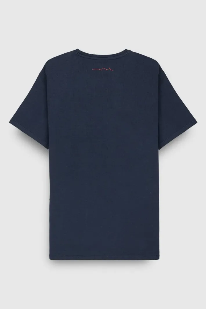 Teddy Smith T-shirt col rond manches courtes T-TAHO MC TOTAL NAVY TOTALNAVY Store