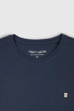 Teddy Smith T-shirt col rond manches courtes T-TAHO MC TOTAL NAVY TOTALNAVY Store