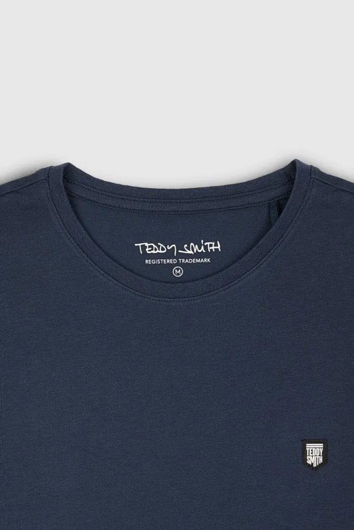 Teddy Smith T-shirt col rond manches courtes T-TAHO MC TOTAL NAVY TOTALNAVY Store