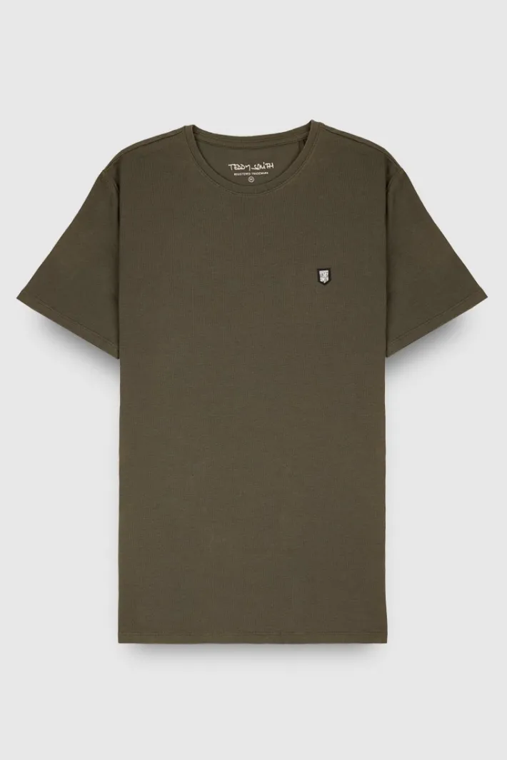 Teddy Smith T-shirt col rond manches courtes T-TAHO MC RAVEN KAKI RAVENKAKI Best