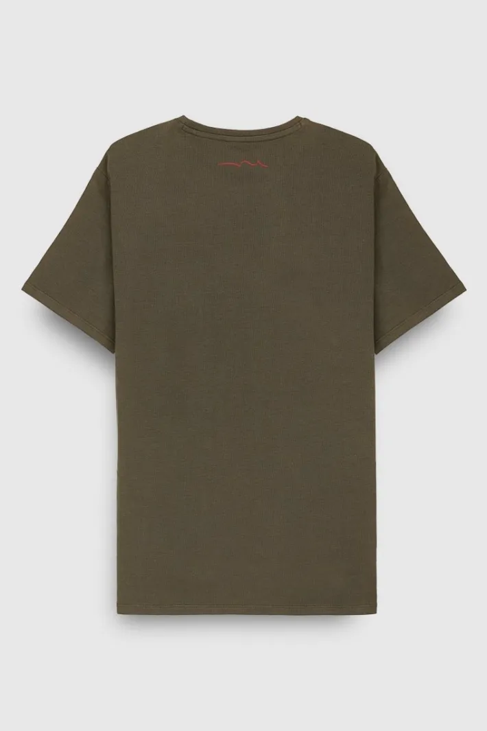 Teddy Smith T-shirt col rond manches courtes T-TAHO MC RAVEN KAKI RAVENKAKI Best