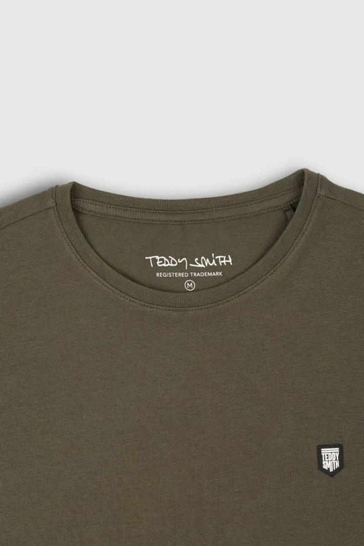 Teddy Smith T-shirt col rond manches courtes T-TAHO MC RAVEN KAKI RAVENKAKI Best