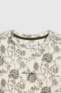 Teddy Smith T-shirt col rond manches courtes T-ANTONE MC MIDDLE WHITE/PRINT 1 Best