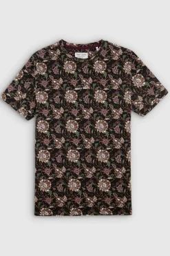 Teddy Smith T-shirt col rond manches courtes T-ANTONE MC CHARBON/FLEUR Sale