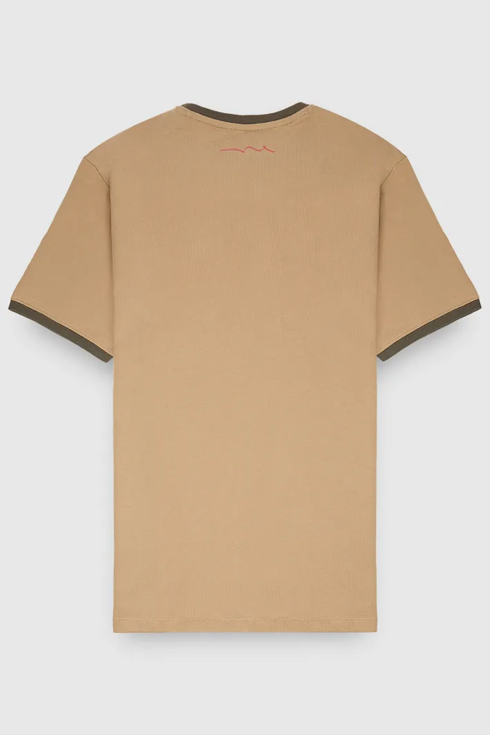 Teddy Smith T-shirt col rond manches courtes THE TEE 2 R MC MOKA BEIGE MOKABEIGE Flash Sale