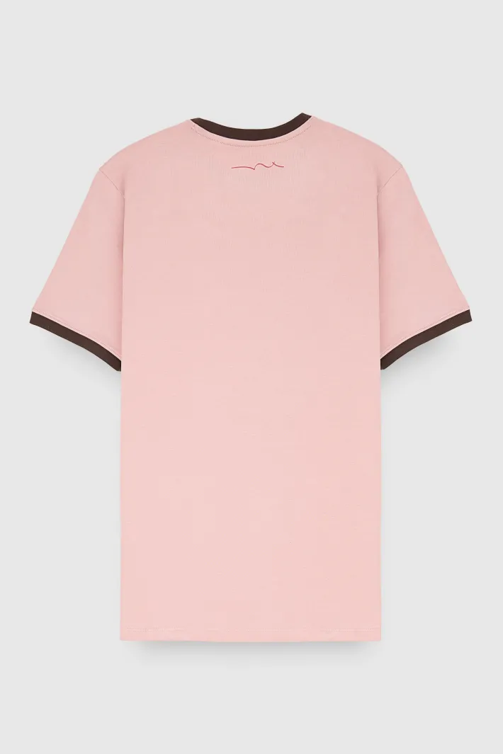 Teddy Smith T-shirt col rond manches courtes THE TEE 2 R MC WOOD ROSE WOODROSE Flash Sale