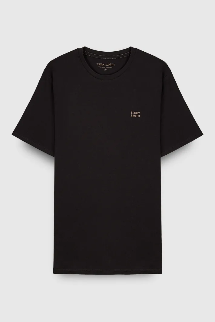 Teddy Smith T-shirt col rond manches courtes THE TEE 1 MC CHARBON Discount
