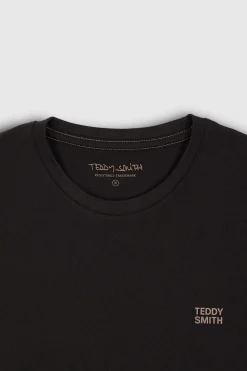 Teddy Smith T-shirt col rond manches courtes THE TEE 1 MC CHARBON Discount