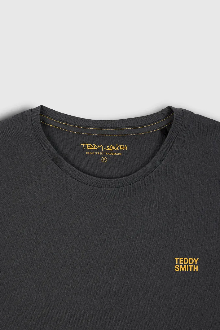 Teddy Smith T-shirt col rond manches courtes THE TEE 1 MC ASPHALT Store