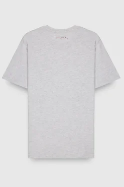 Teddy Smith T-shirt col rond manches courtes THE TEE 1 MC WHITE MELANGE WHITEMELANGE Outlet