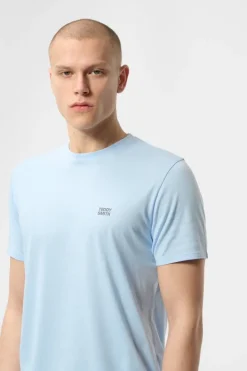 Teddy Smith T-shirt col rond manches courtes THE TEE 1 MC BLEU ECUME CHINE BLEUECUMECHINE Cheap