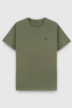 Teddy Smith T-shirt col rond manches courtes THE TEE 1 MC MILITARY KAKI MILITARYKAKI Outlet