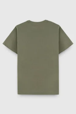 Teddy Smith T-shirt col rond manches courtes THE TEE 1 MC MILITARY KAKI MILITARYKAKI Outlet
