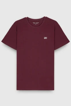 Teddy Smith T-shirt col rond manches courtes THE TEE 1 MC DARK WINE DARKWINE Cheap