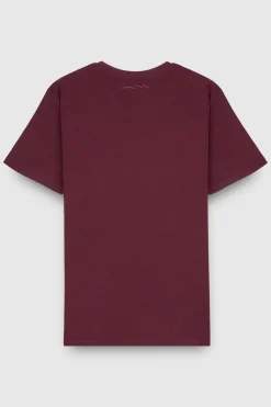 Teddy Smith T-shirt col rond manches courtes THE TEE 1 MC DARK WINE DARKWINE Cheap