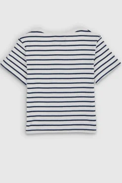 Teddy Smith T-shirt col rond manches courtes T-REMA MC RIB BLANC RAYURES BLANCRAYURES Clearance
