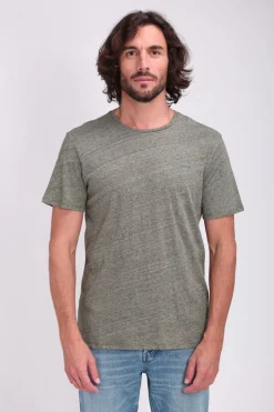 Teddy Smith T-shirt col rond manches courtes T-NARK CHINE MC MILITARY KAKI CHINE MILITARYKAKICHINE Store
