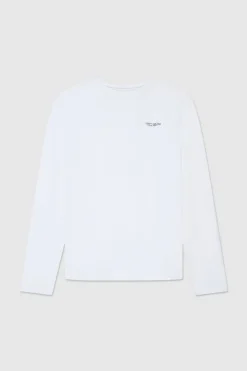 Teddy Smith T-shirt col rond manches longues THE TEE ML BLANC Discount