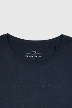 Teddy Smith T-shirt col rond NEW TICIA MC JR TOTAL NAVY/PRINT 1 TOTALNAVY/PRINT1 Store
