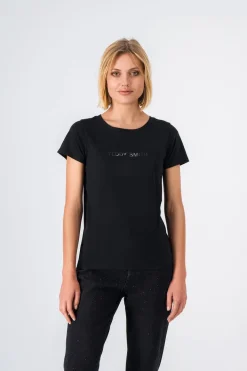 Teddy Smith T-shirt col rond NEW TICIA MC NOIR New