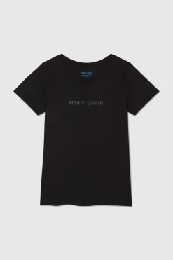 Teddy Smith T-shirt col rond NEW TICIA MC NOIR New