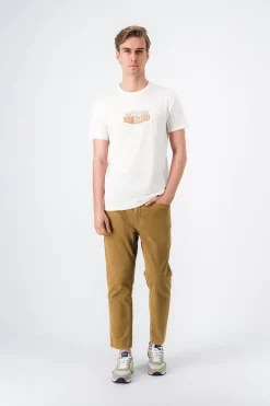 Teddy Smith T-shirt col rond SHAFFER MC MIDDLE WHITE MIDDLEWHITE New