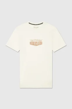 Teddy Smith T-shirt col rond SHAFFER MC MIDDLE WHITE MIDDLEWHITE New