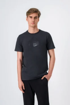 Teddy Smith T-shirt col rond SHAFFER MC MELANGE BLACK MELANGEBLACK Outlet