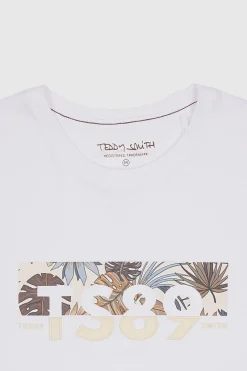 Teddy Smith T-shirt col rond T-EZIO 2 BLANC/MOTIF 2 BLANC/MOTIF2 Discount