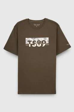 Teddy Smith T-shirt col rond TEZIO 2 MC RAVEN KAKI RAVENKAKI Clearance