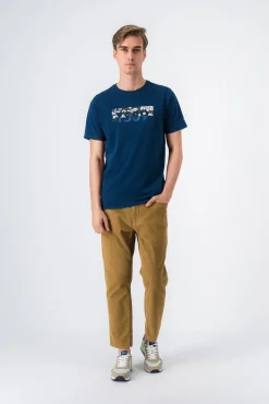 Teddy Smith T-shirt col rond T-EZIO 2 METAL BLUE METALBLUE Cheap