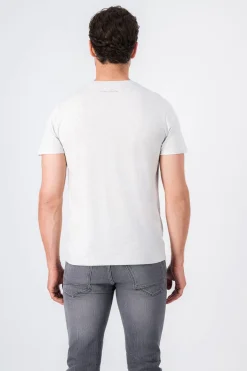 Teddy Smith T-shirt col rond TICLASS BASIC MC WHITE MELANGE/NAVY WHITEMELANGE/NAVY Online